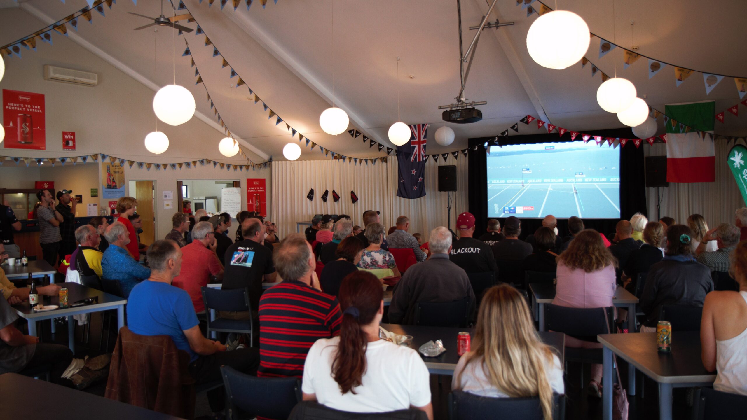 Community Events in the Aurora Lounge at Nelson Yacht Club like the 2021 ETNZ Fan Zone