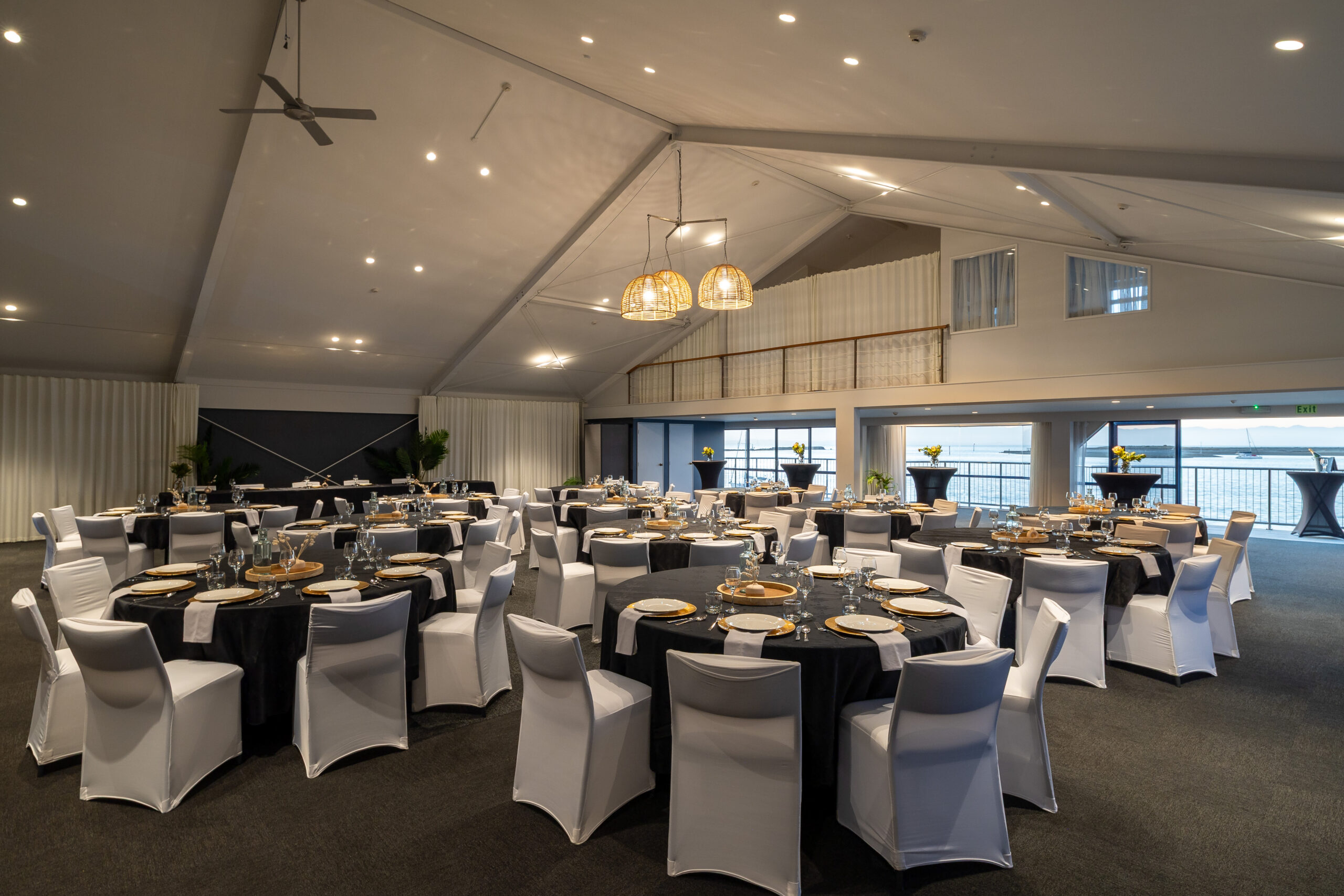 Corporate Event venue for hire, set up with cabaret style seating